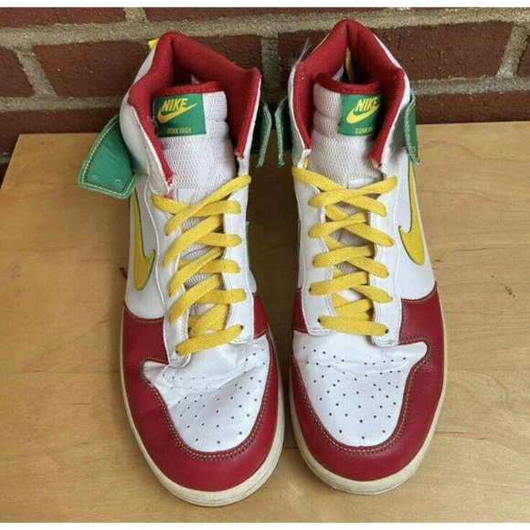 Nike Dunk High 6.0 Hi Rasta Men’s Size 10 Sneakers - Picture 4 of 9